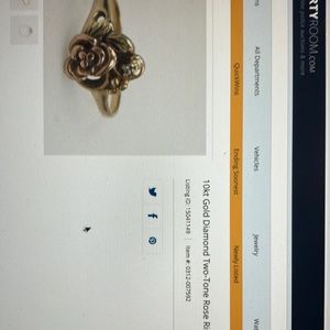 Tri gold 10k rose in 3 dimension